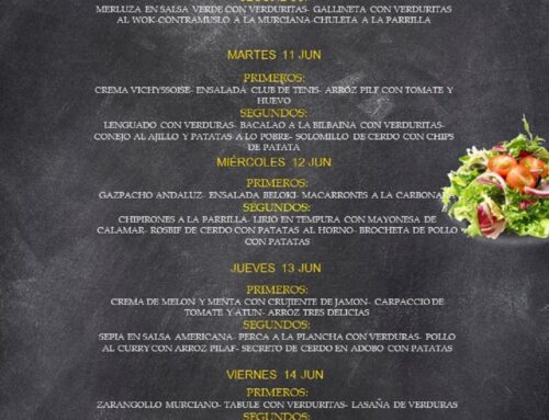 Menú Restaurante RMCT1919 — Semana del 10 al 14 de junio