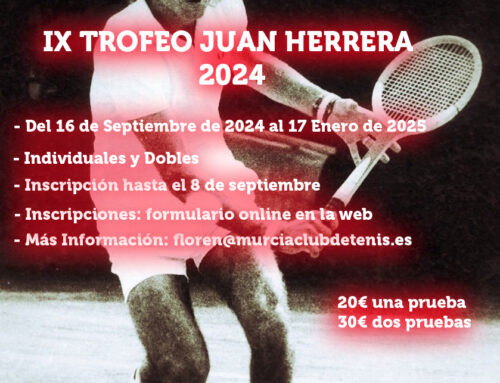 Abiertas las inscripciones al IX Torneo Juan Herrera de Tenis (2024)