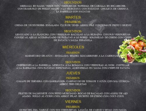 Menú Restaurante RMCT1919 — Semana del 16 al 20 de septiembre