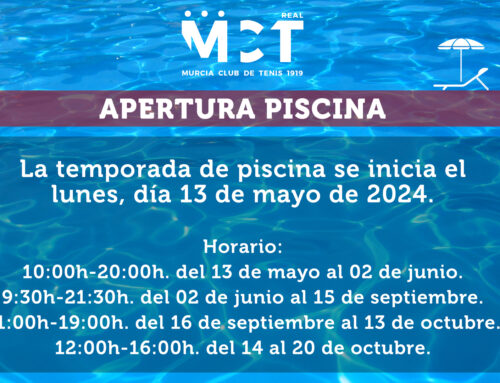 Ampliación Temporada Piscina hasta el 20 de Octubre