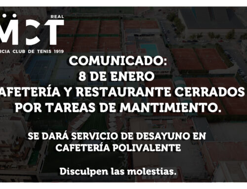 Cierre Cafetería y Restaurante – 8 Enero